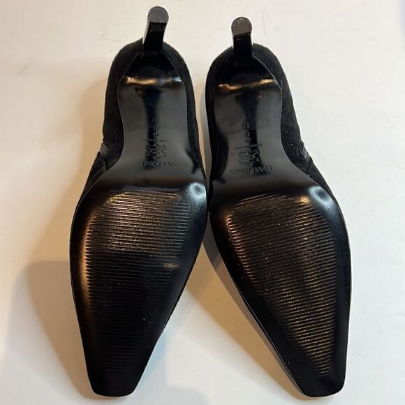 Paloma Black Suede Heel Booties Size 8 - Picture 7 of 13